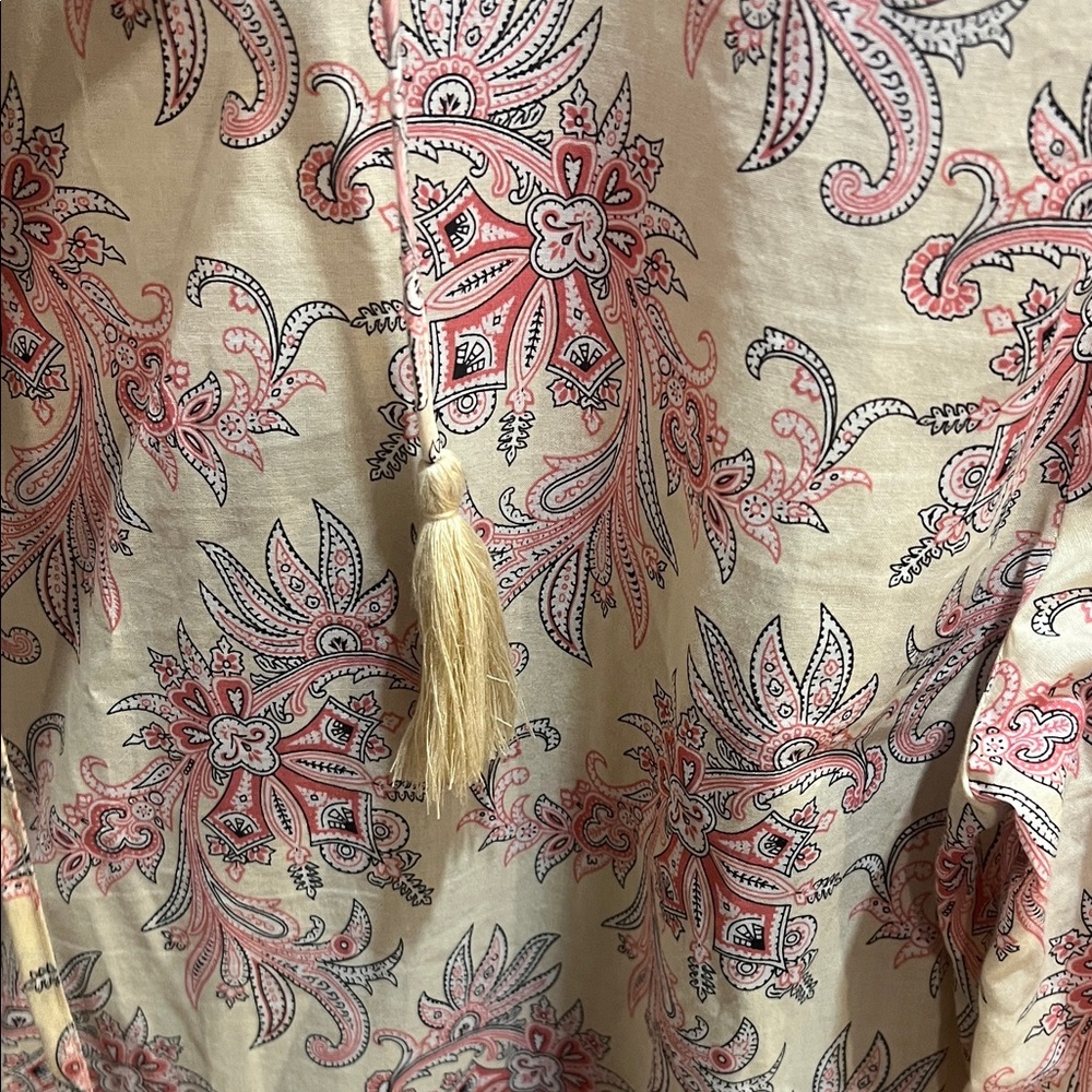 Fate Pink and Cream Paisley Dress LS size medium - Picture 6 of 8